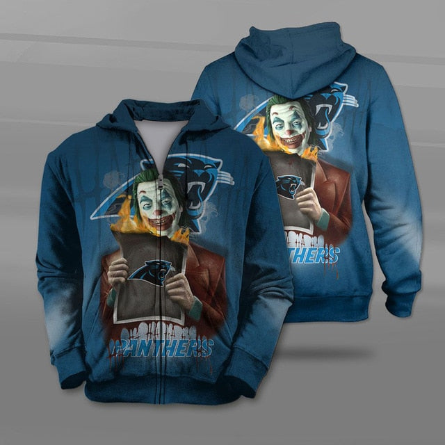 Carolina Panthers Joker Zipper Hoodie