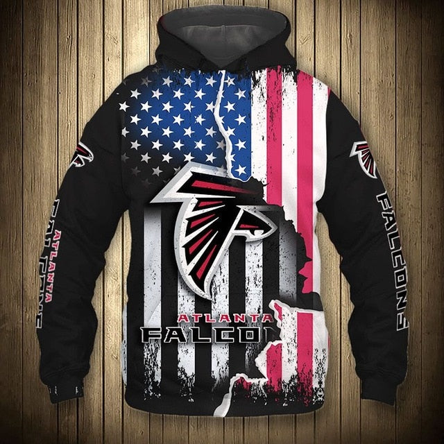 Atlanta Falcons American Flag Hoodie