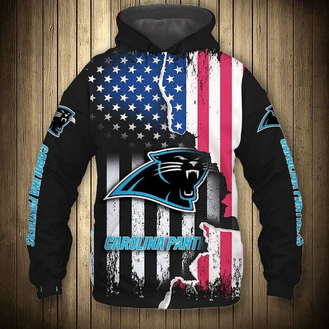 Carolina Panthers American Flag Hoodie