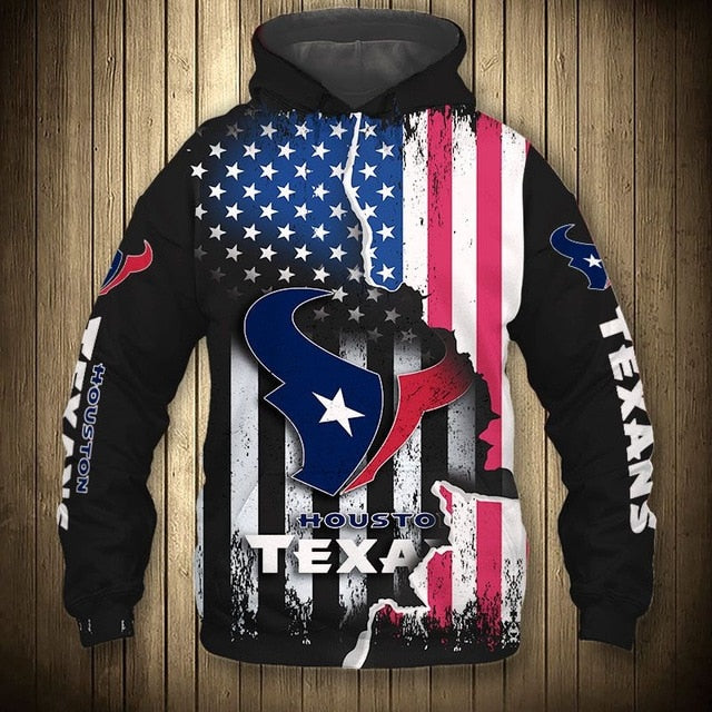 Houston Texans American Flag Hoodie