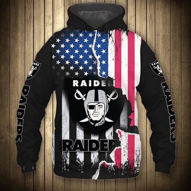 Las Vegas Raiders American Flag Hoodie