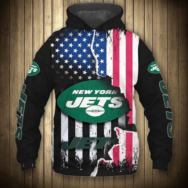 New York Jets American Flag Hoodie