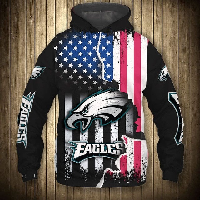 Philadelphia Eagles American Flag Hoodie