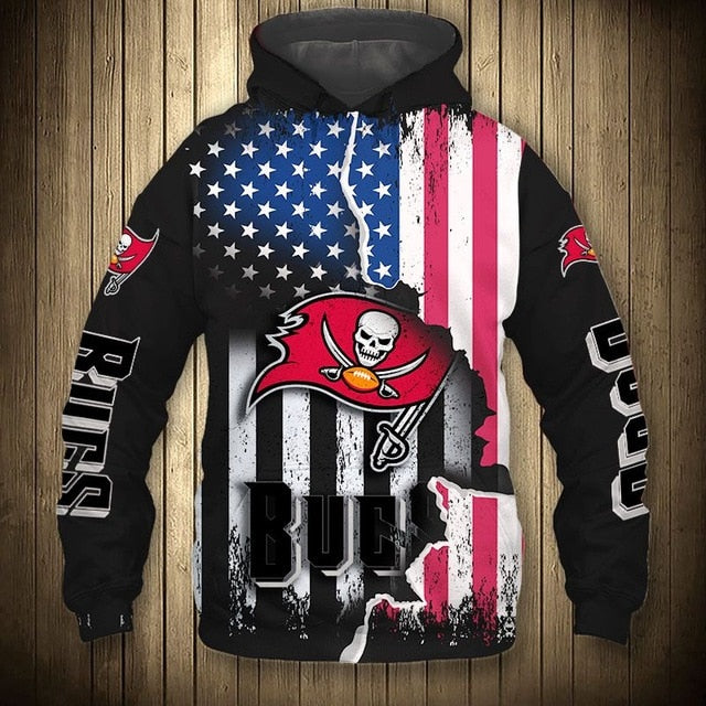 Tampa Bay Buccaneers American Flag Hoodie