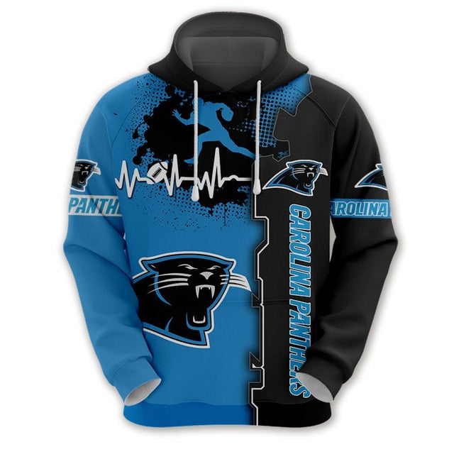 Carolina Panthers Beating Curve 3D Hoodie