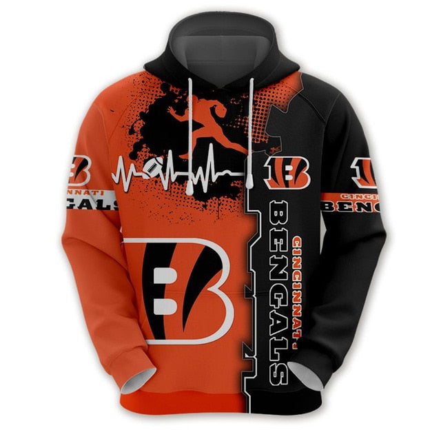 Cincinnati Bengals Beating Curve 3D Hoodie