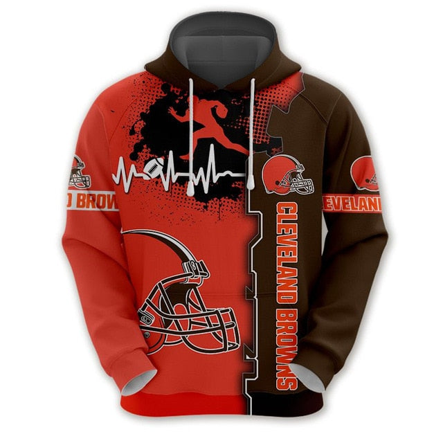 Cleveland Browns Beating Curve 3D Hoodie