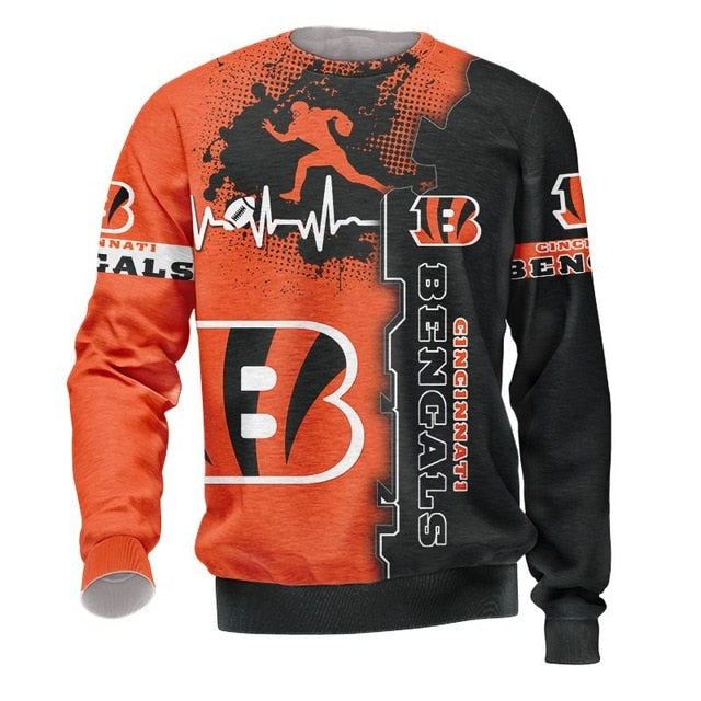 Cincinnati Bengals Beating Curve 3D Pullover