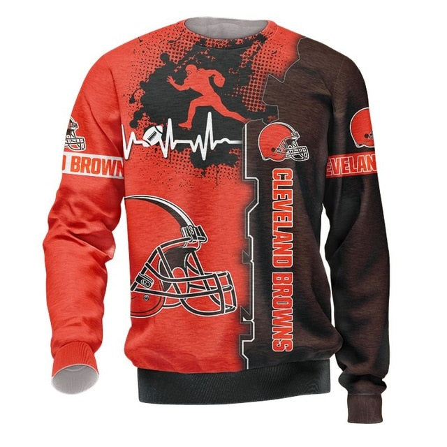 Cleveland Browns Beating Curve 3D Pullover