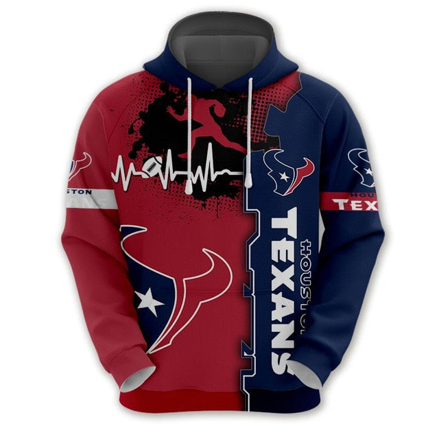 Houston Texans Beating Curve 3D Hoodie