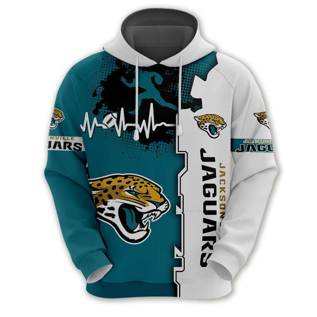 Jacksonville Jaguars Beating Curve 3D Hoodie