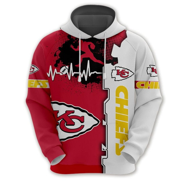 Kansas City Chiefs Beating Curve 3D Hoodie