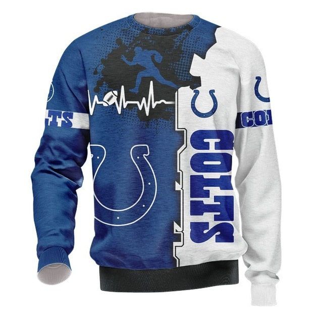 Indianapolis Colts Beating Curve 3D Pullover