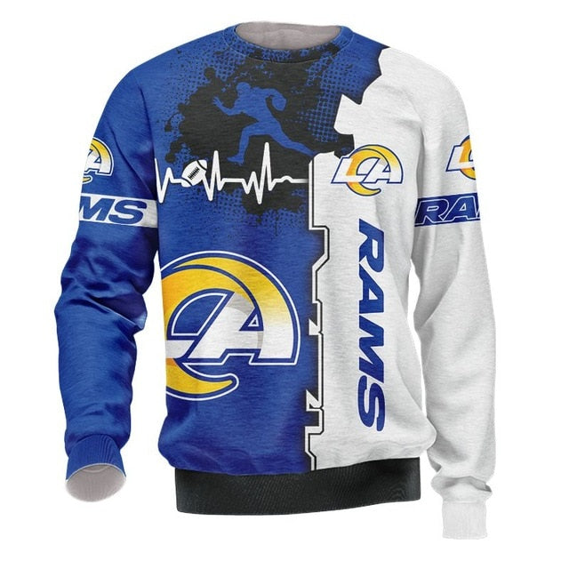 Los Angeles Rams Beating Curve 3D Pullover