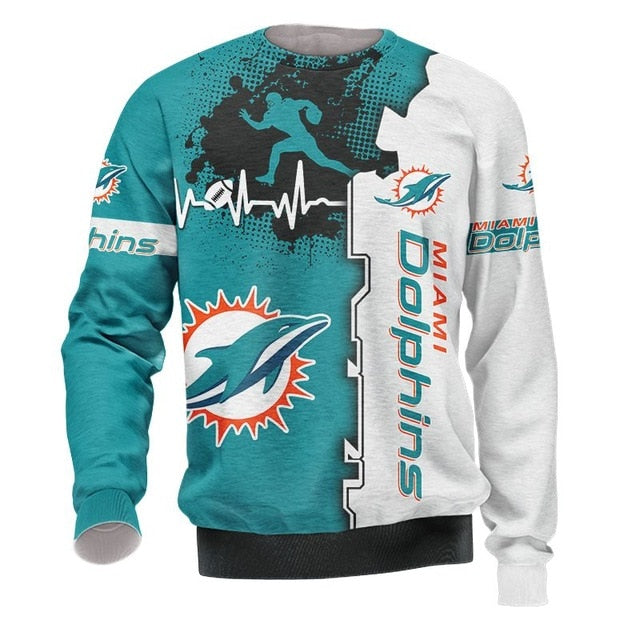 Miami Dolphins Beating Curve 3D Pullover