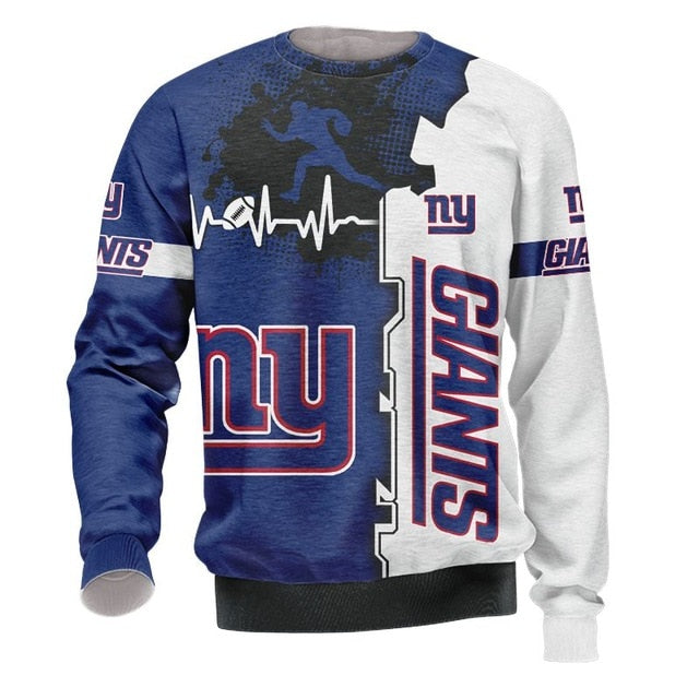 New York Giants Beating Curve 3D Pullover