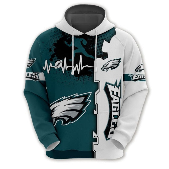 Philadelphia Eagles Beating Curve 3D Hoodie