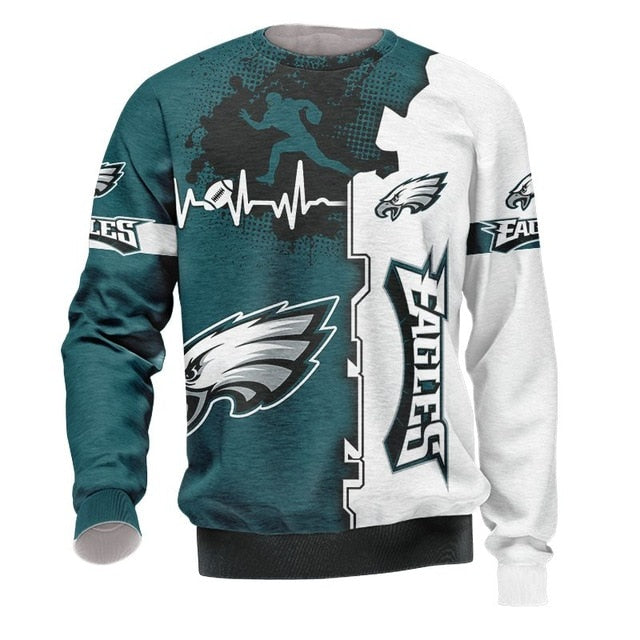 Philadelphia Eagles Beating Curve 3D Pullover