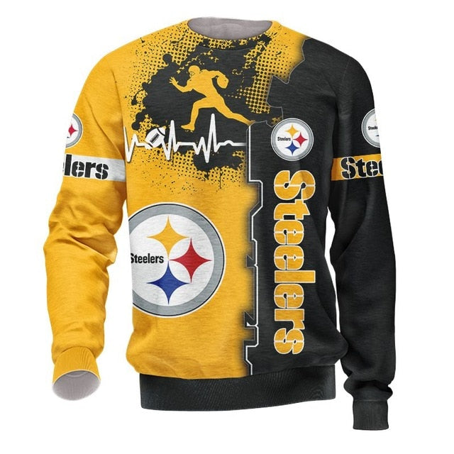 Pittsburgh Steelers Beating Curve 3D Pullover