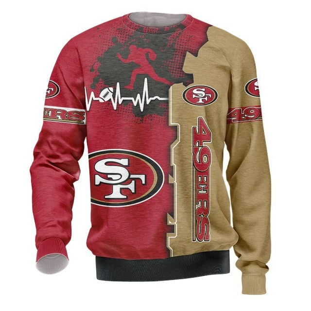 San Francisco 49ers Beating Curve 3D Pullover