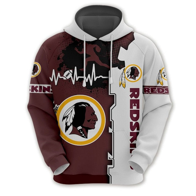 Washington Commanders Beating Curve 3D Hoodie