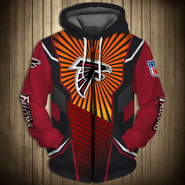 Atlanta Falcons Sunlight Casual Zipper Hoodie