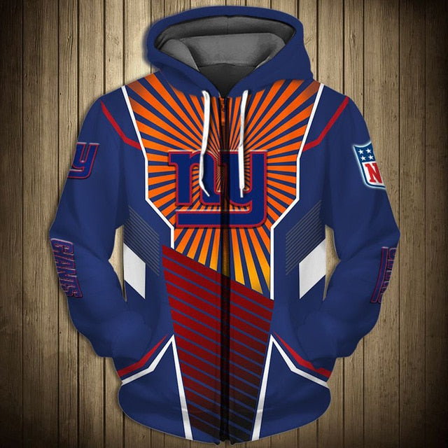 New York Giants Sunlight Casual Zipper Hoodie