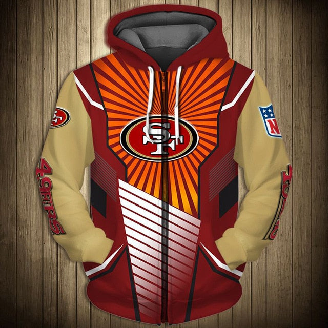 San Francisco 49ers Sunlight Casual Zipper Hoodie