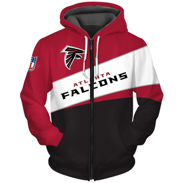 Atlanta Falcons Casual Zipper Hoodie