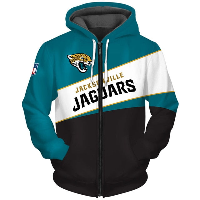 Jacksonville Jaguars Casual Zipper Hoodie