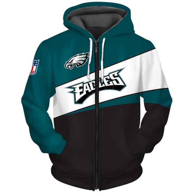 Philadelphia Eagles Casual Zipper Hoodie