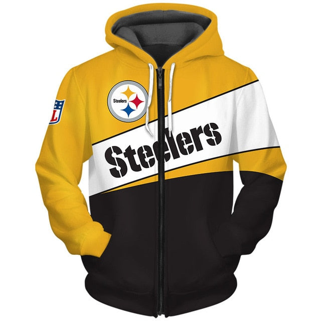 Pittsburgh Steelers Casual Zipper Hoodie