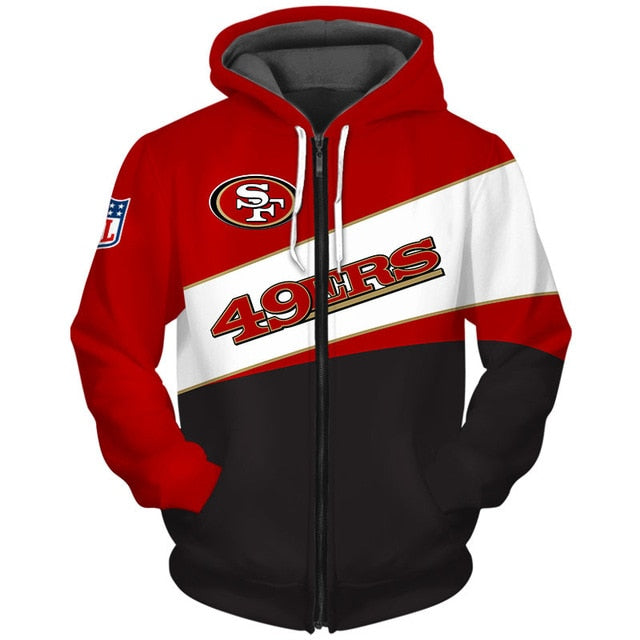 San Francisco 49ers Casual Zipper Hoodie