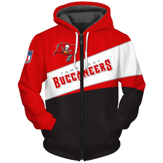 Tampa Bay Buccaneers Casual Zipper Hoodie