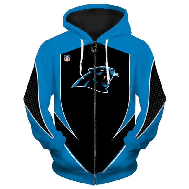 Carolina Panthers Casual Zipper Hoodie