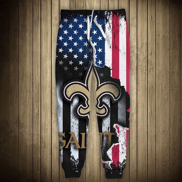 New Orleans Saints American Flag Sweatpants