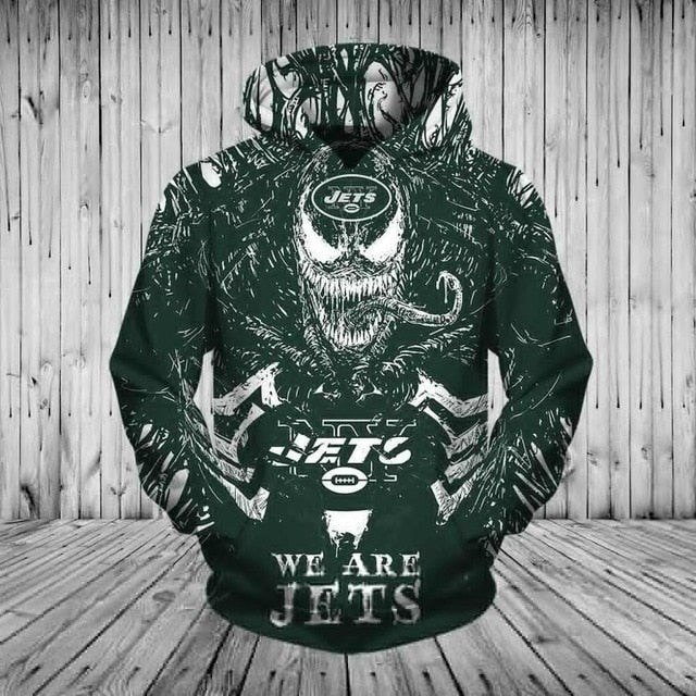 New York Jets Venom 3D Hoodie