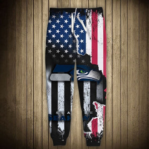 Seattle Seahawks American Flag Sweatpants