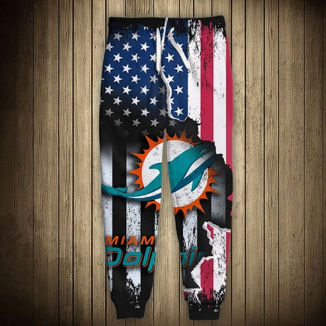 Miami Dolphins American Flag Sweatpants