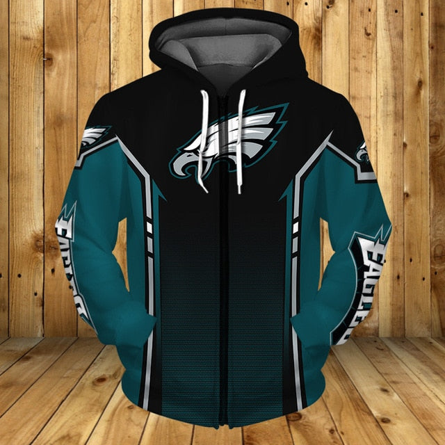 Philadelphia Eagles Casual Zipper Hoodie