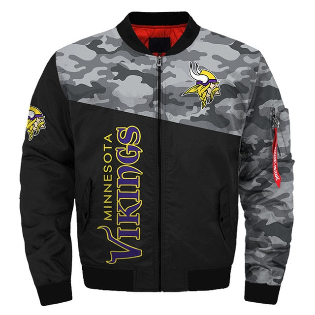 Minnesota Vikings Camouflage Thick Jacket