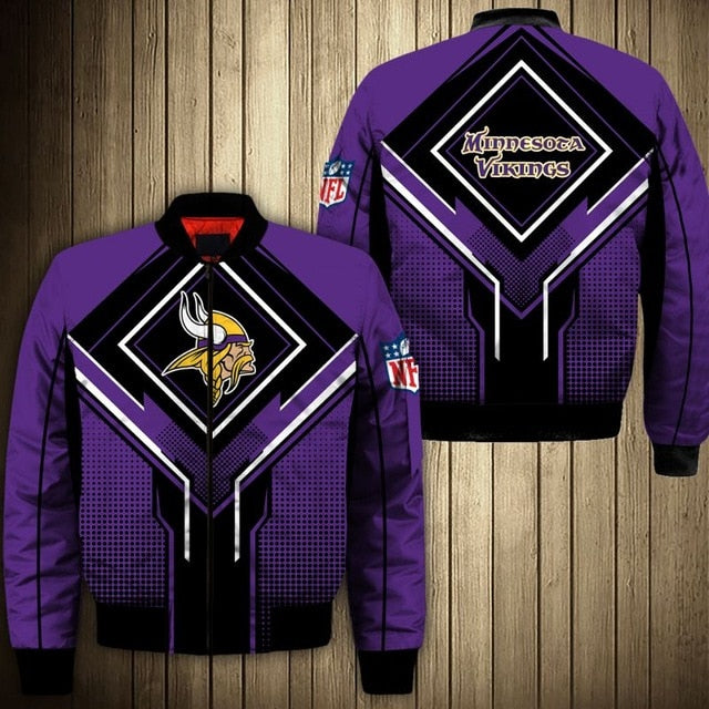 Minnesota Vikings Square Lattice Thick Jacket