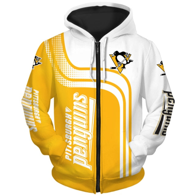 Pittsburgh Penguins Casual Zipper Hoodie