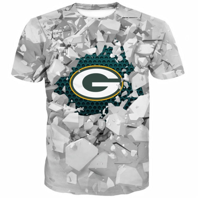 Green Bay Packers Casual 3D T-Shirt