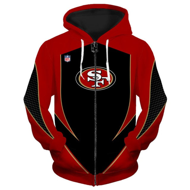 San Francisco 49ers Casual Zipper Hoodie