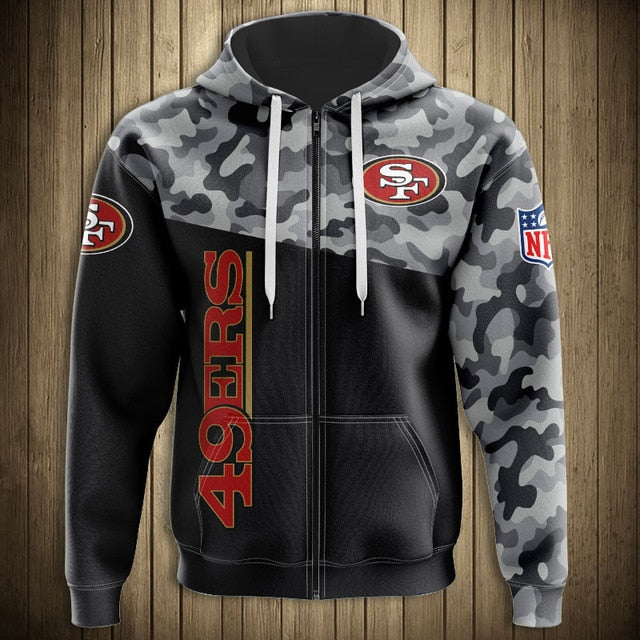 San Francisco 49ers 3D Zipper Hoodie