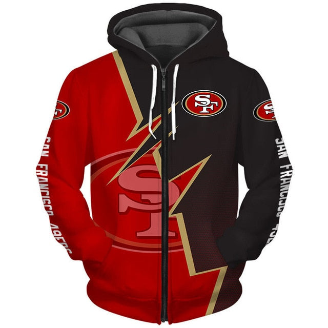 San Francisco 49ers Casual Zipper Hoodie