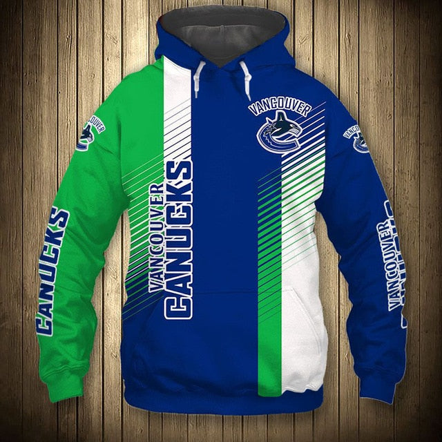 Vancouver Canucks Stripes Casual Hoodie