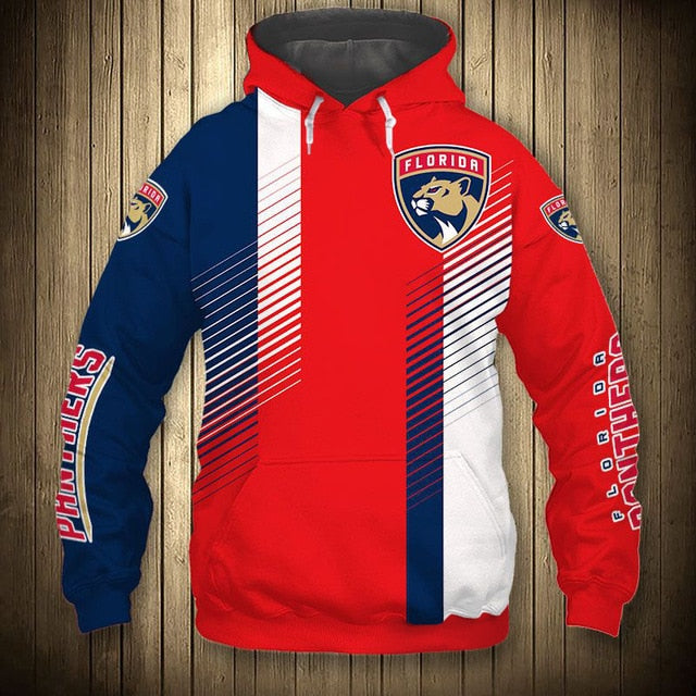 Florida Panthers Stripes Casual Hoodie