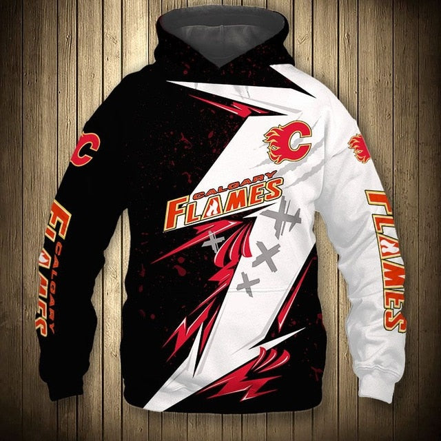 Calgary Flames Graffiti Casual Hoodie